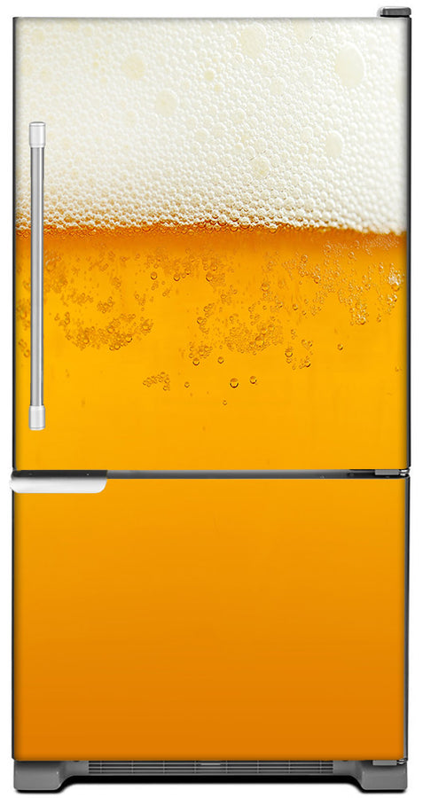  Cold Beer Magnet Skin on Model Type Bottom Freezer Refrigerator 
