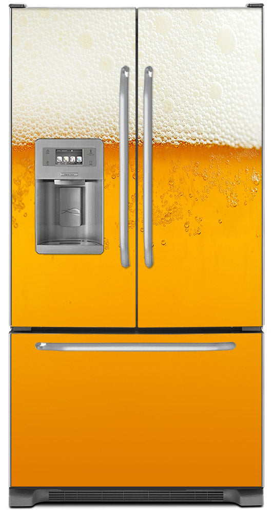 Cold Beer Magnet Skin on Model Type French Door Refrigerator with Ice Maker Water Dispenser