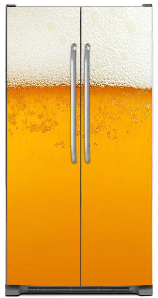 Cold Beer Magnet Skin on Model Type Side by Side Refrigerator