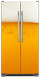 Load image into Gallery viewer, Cold Beer Magnet Skin on Model Type Side by Side Refrigerator
