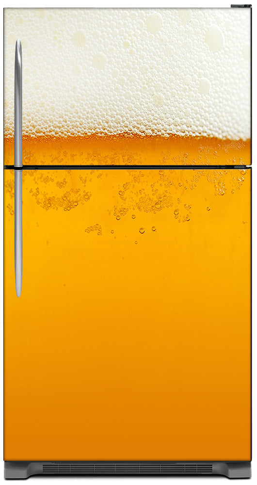 Cold Beer Magnet Skin on Model Type Top Freezer Refrigerator