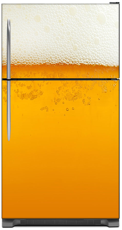 Cold Beer Magnet Skin on Model Type Top Freezer Refrigerator