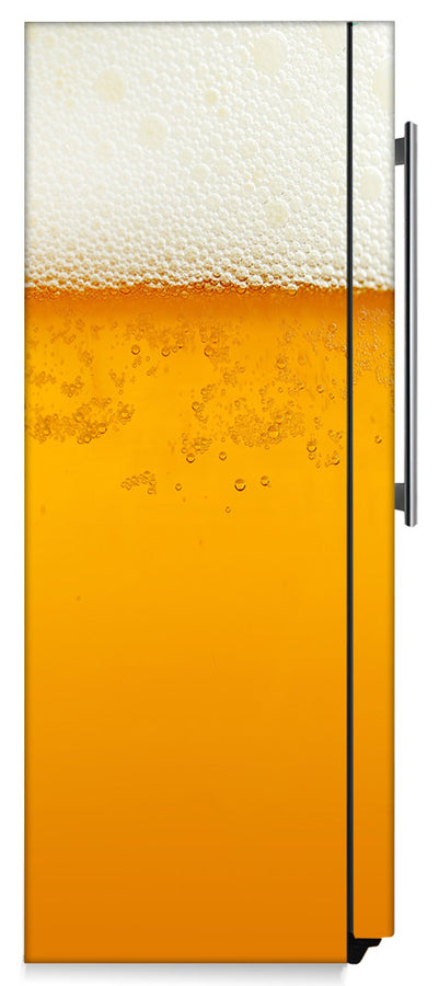  Cold Beer Magnet Skin on Side of Refrigerator 