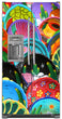 Load image into Gallery viewer, Colorful Plates Magnet Skin on Model Type Side by Side Refrigerator with Ice Maker Water Dispenser
