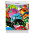 Load image into Gallery viewer, Colorful Plates Magnet Skin on White Dishwasher
