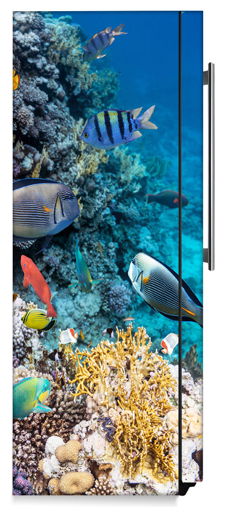 Magnetic Coral Reef Fish Refrigerator Cover Skin