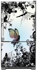 Delightful Fairies Magnet Skin on Model Type Bottom Freezer Refrigerator