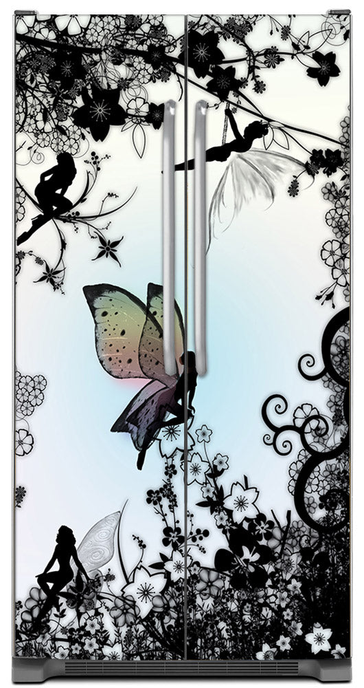 Delightful Fairies Magnet Skin on Model Type Side by Side Refrigerator