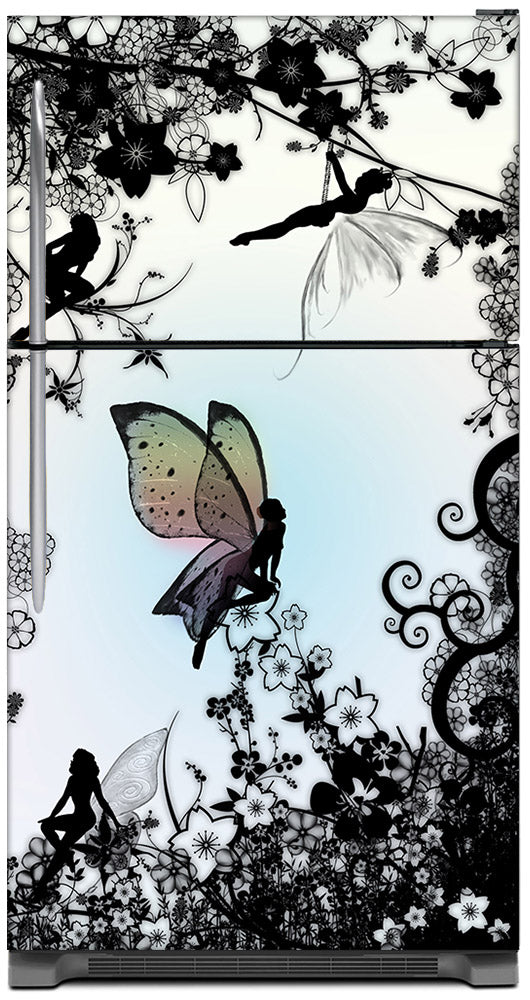 Delightful Fairies Magnet Skin on Model Type Top Freezer Refrigerator