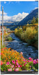Load image into Gallery viewer, Flowers Along a Stream Magnet Skin Panel on Refrigerator Model Type Top Freezer Fridge
