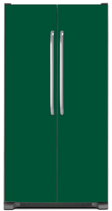  Forest Green Color Magnet Skin on Model Type Side by Side Refrigerator 