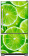 Load image into Gallery viewer, Fresh Limes Magnet Skin on Model Type Bottom Freezer Refrigerator
