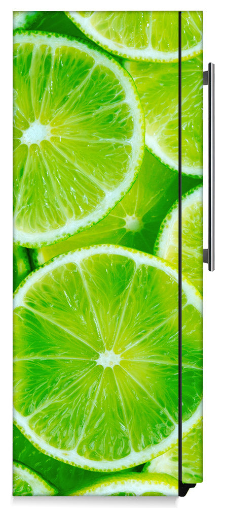 Fresh Limes Magnet Skin on Side of Refrigerator