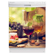 Load image into Gallery viewer, Glasses Of Wine Magnet Skin on White Dishwasher
