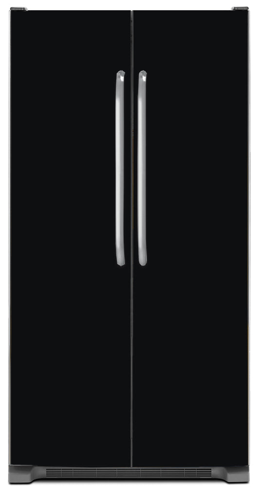 Gloss Black Color Magnet Skin on Model Type Side by Side Refrigerator