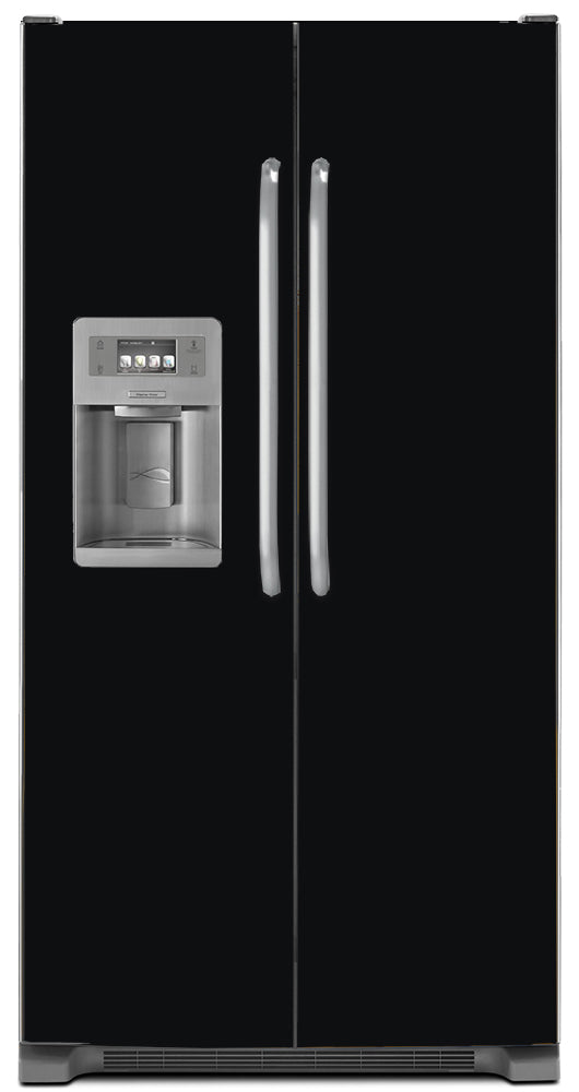 Gloss Black Color Magnet Skin on Model Type Side by Side Refrigerator with Ice Maker Water Dispenser