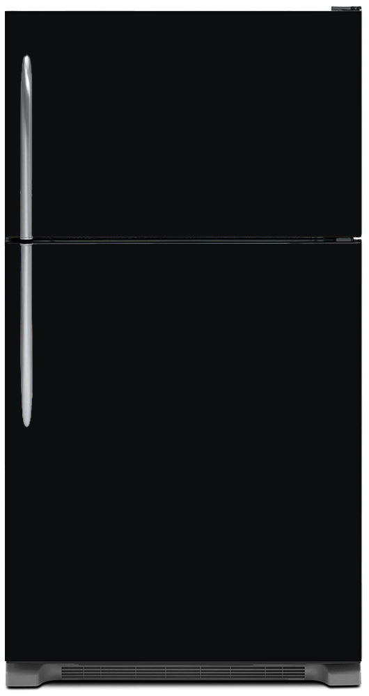 Gloss Black Color Magnet Skin on Model Type Top Freezer Refrigerator