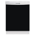 Gloss Black Color Magnet Skin on White Dishwasher