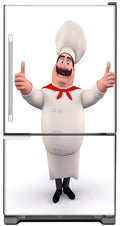 Happy Chef Magnet Skin on Model Type Bottom Freezer Refrigerator