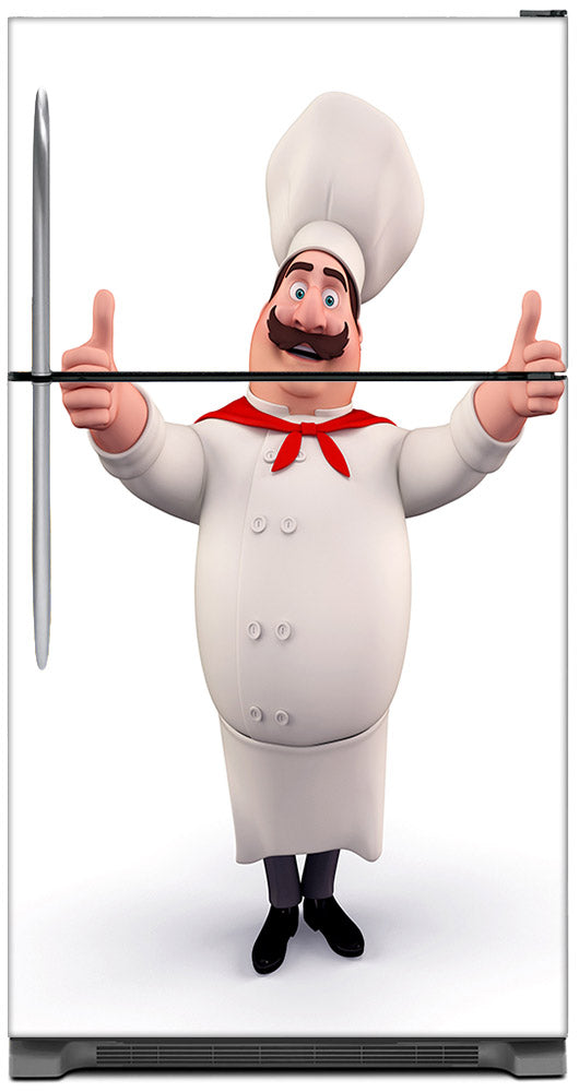 Happy Chef Magnet Skin on Model Type Top Freezer Refrigerator