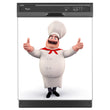 Load image into Gallery viewer, Happy Chef Magnetic Dishwasher Cover Skin Panel on Dishwasher with Black Control Panel
