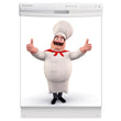 Load image into Gallery viewer, Happy Chef Magnetic Dishwasher Cover Skin Panel on Dishwasher with White Control Panel
