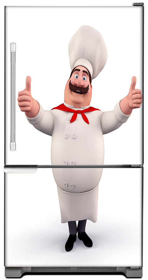  Happy Chef<br/>Refrigerator Magnet Skin 