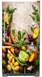 Load image into Gallery viewer, Healty Good Food Magnetic Refrigerator Cover Panel Skin Wrap on Fridge Model Type Bottom Freezer Fridge
