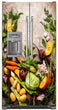 Load image into Gallery viewer, Healty Good Food Magnetic Refrigerator Cover Panel Skin Wrap on Fridge Model Type Side By Side Fridge with Ice Maker
