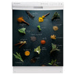 Load image into Gallery viewer, Herbs &amp; Spices Magnetic Dishwasher Cover Skin Panel on Dishwasher with White Control Panel
