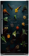 Load image into Gallery viewer, Herbs &amp; Spices Magnetic Refrigerator Skin Cover Panel on Fridge Model Type TopFreezer Fridge
