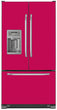 Load image into Gallery viewer, Hot Pink Color Magnet Skin on Model Type French Door Refrigerator with Ice Maker Water Dispenser
