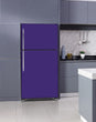 Load image into Gallery viewer, Lavender Kitchen Cabinets Insert Amethyst Purple Magnet Skin on Fridge Model Type Top Freezer with White Marble Floors

