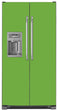 Load image into Gallery viewer, Lime Green Color Magnet Skin on Model Type Side by Side Refrigerator with Ice Maker Water Dispenser
