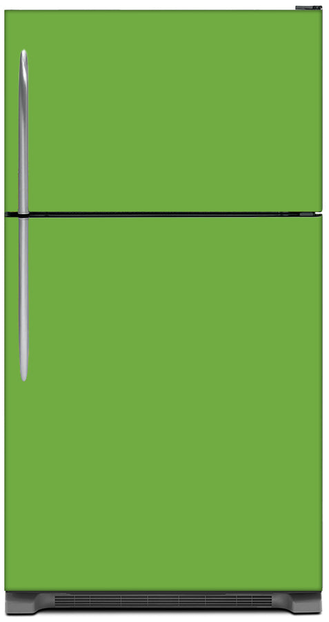  Lime Green Color Magnet Skin on Model Type Top Freezer Refrigerator 