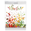 Market Fresh Magnet Skin on White Dishwasher