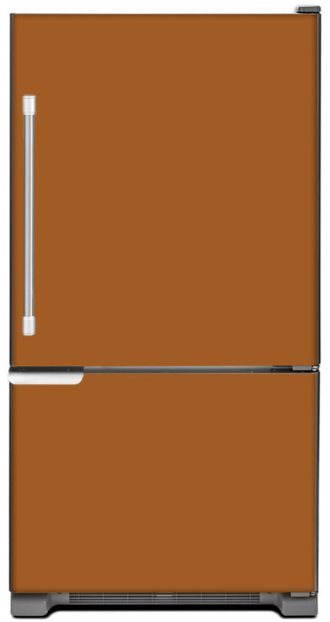  Metal Copper Color Magnet Skin on Model Type Bottom Freezer Refrigerator 