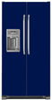 Load image into Gallery viewer, Midnight Blue Color Magnet Skin on Model Type Side by Side Refrigerator with Ice Maker Water Dispenser
