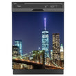 Load image into Gallery viewer, New York City Magnet Skin on Black Dishwasher
