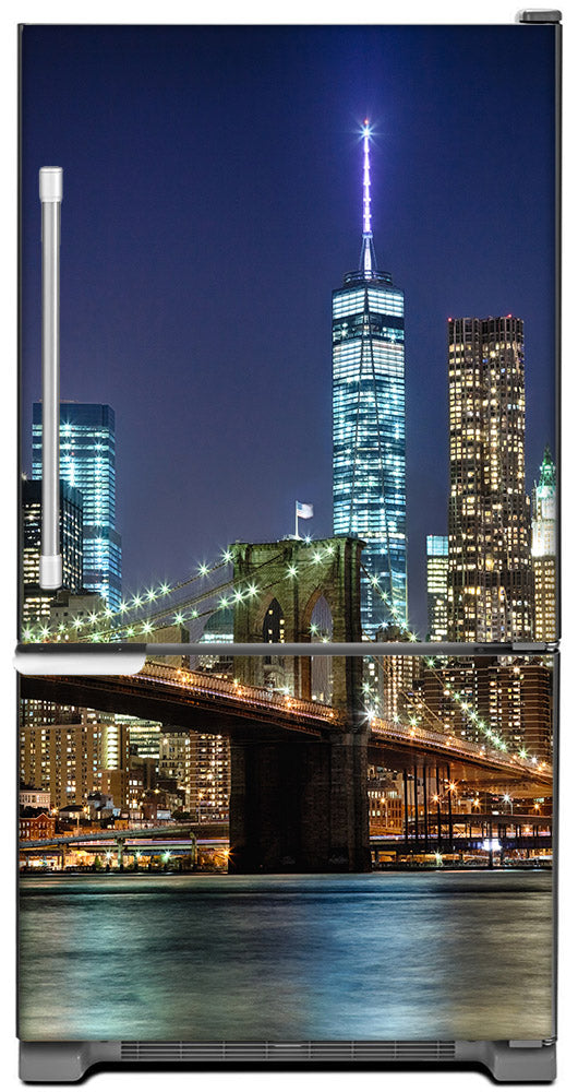 New York City Magnet Skin on Model Type Bottom Freezer Refrigerator