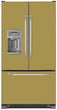 Load image into Gallery viewer, Olympic Gold Color Magnet Skin on Model Type French Door Refrigerator with Ice Maker Water Dispenser
