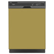 Load image into Gallery viewer, Olympic Gold Color Magnet Skin on Black Dishwasher
