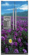 Load image into Gallery viewer, Peek a Boo Yellow Daisy Magnetic Refrigerator Cover Panel Skin Wrap on Refrigerator  Model Type Side by Side Fridge with Ice Maker
