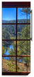 Load image into Gallery viewer, Picturesque Window View Magnetic Refrigerator Skin Cover Wrap on Fridge Side Panel
