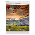 Quiet Country Magnet Skin on White Dishwasher