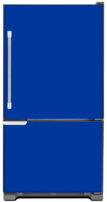 Royal Blue Color Magnet Skin on Model Type Bottom Freezer Refrigerator