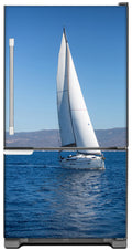 Sailing Magnet Skin on Model Type Bottom Freezer Refrigerator