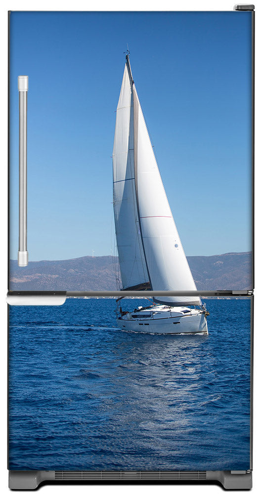 Sailing Magnet Skin on Model Type Bottom Freezer Refrigerator