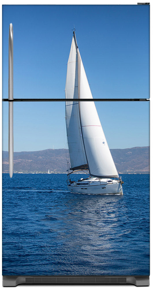 Sailing Magnet Skin on Model Type Top Freezer Refrigerator