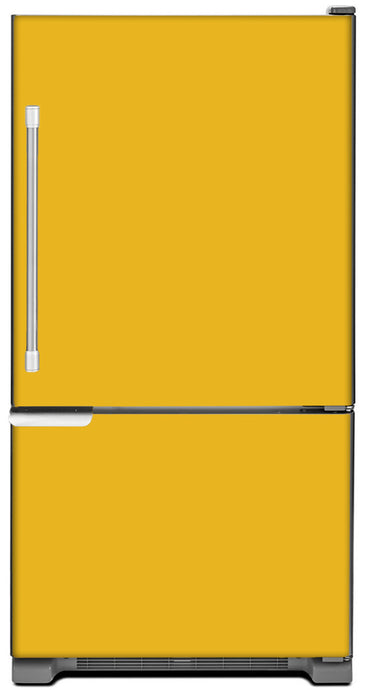 School Bus Yellow Color Magnet Skin on Model Type Bottom Freezer Refrigerator